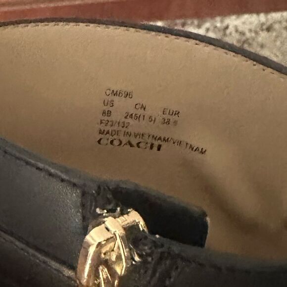 COACH 8B Black Heel Ankle Booties - Picture 4 of 5